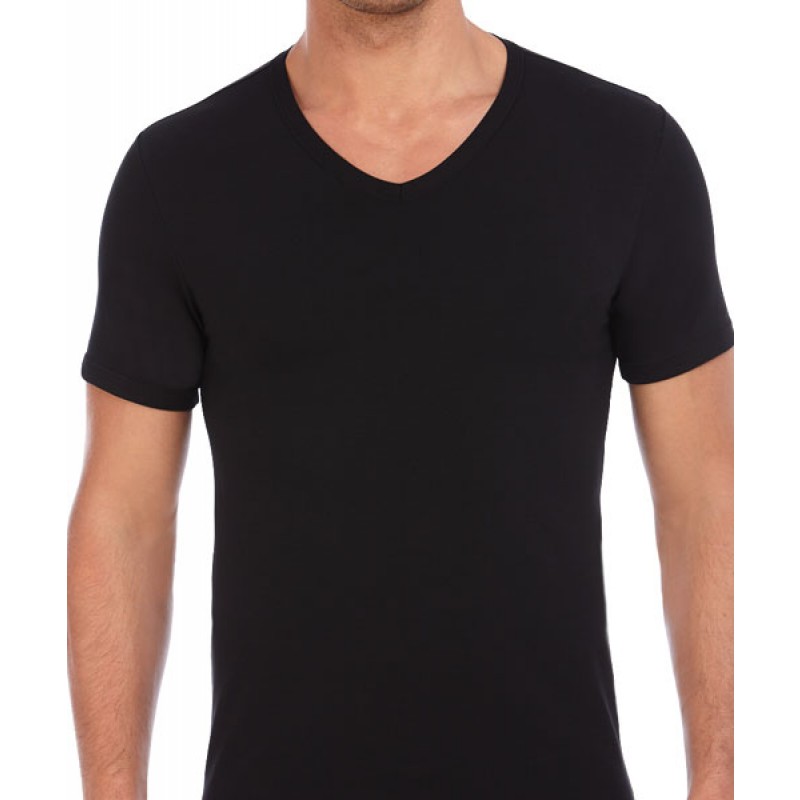 Camiseta hombre de corta y cuello pico. 3 colores - Merceria